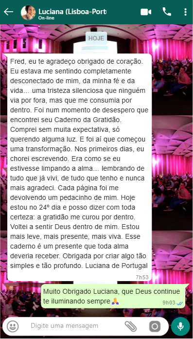 Caderno da Gratidão 8 Luciana